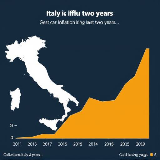 Grafico che mostra l'andamento dell'inflazione in Italia negli ultimi due anni.