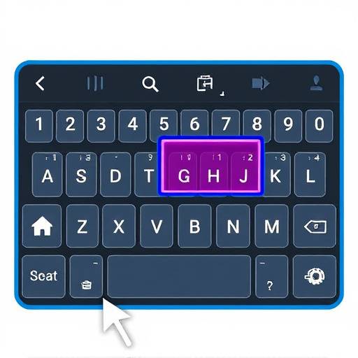 Schermata che mostra la navigazione da tastiera evidenziando l'elemento attivo con un bordo blu.