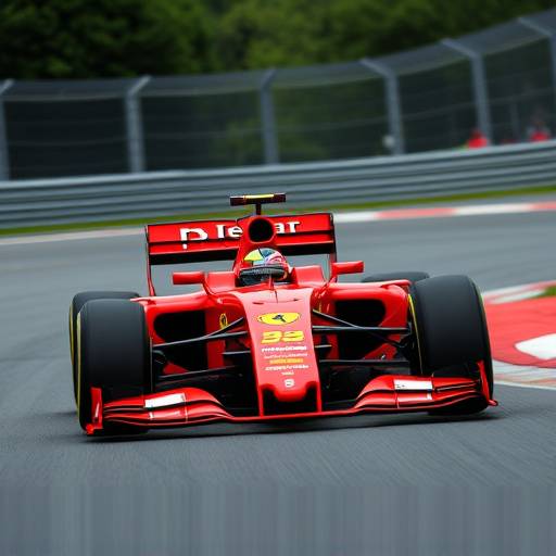 Un'immagine di una macchina di Formula 1 della Ferrari in pista.