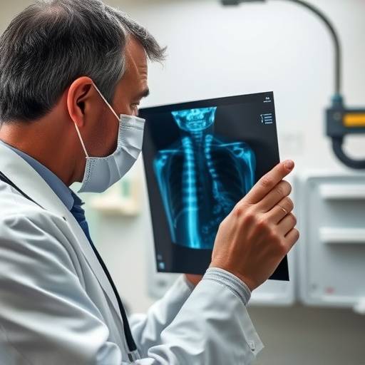 Un medico esamina una radiografia in un ospedale italiano