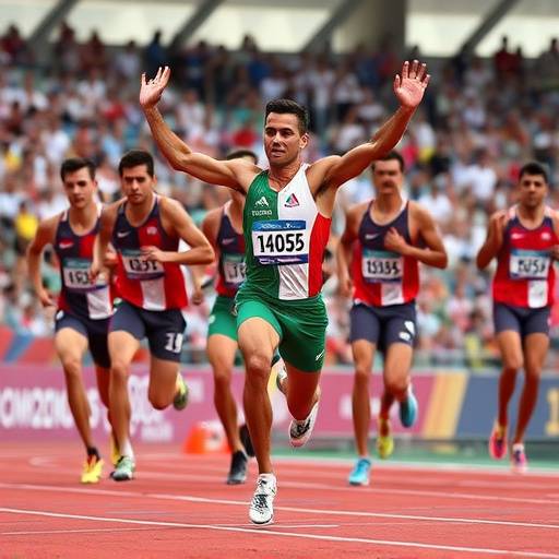 Una foto di atleti italiani che partecipano a una competizione olimpica.